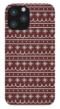 Load image into Gallery viewer, Red Snowflake Pattern - Phone Case