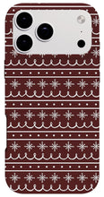 Load image into Gallery viewer, Red Snowflake Pattern - Phone Case