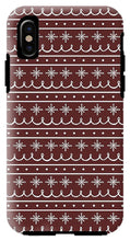 Load image into Gallery viewer, Red Snowflake Pattern - Phone Case