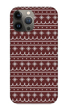 Load image into Gallery viewer, Red Snowflake Pattern - Phone Case