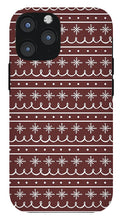 Load image into Gallery viewer, Red Snowflake Pattern - Phone Case