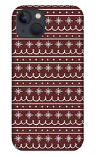 Load image into Gallery viewer, Red Snowflake Pattern - Phone Case