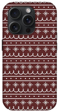 Load image into Gallery viewer, Red Snowflake Pattern - Phone Case