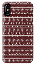 Load image into Gallery viewer, Red Snowflake Pattern - Phone Case