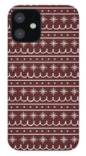 Load image into Gallery viewer, Red Snowflake Pattern - Phone Case