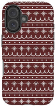Load image into Gallery viewer, Red Snowflake Pattern - Phone Case