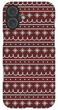 Load image into Gallery viewer, Red Snowflake Pattern - Phone Case