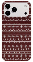 Load image into Gallery viewer, Red Snowflake Pattern - Phone Case