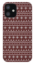 Load image into Gallery viewer, Red Snowflake Pattern - Phone Case