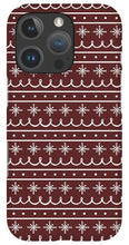 Load image into Gallery viewer, Red Snowflake Pattern - Phone Case