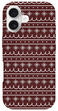 Load image into Gallery viewer, Red Snowflake Pattern - Phone Case