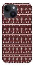 Load image into Gallery viewer, Red Snowflake Pattern - Phone Case