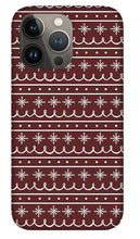 Load image into Gallery viewer, Red Snowflake Pattern - Phone Case