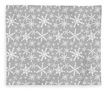 Load image into Gallery viewer, Gray Snowflakes - Blanket