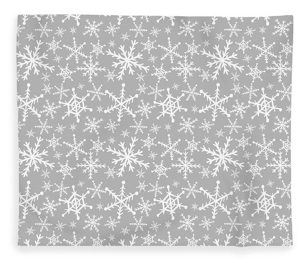 Gray Snowflakes - Blanket