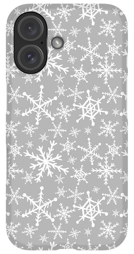 Gray Snowflakes - Phone Case