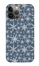 Load image into Gallery viewer, Blue Snowflakes - Phone Case
