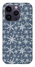 Load image into Gallery viewer, Blue Snowflakes - Phone Case