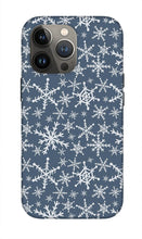 Load image into Gallery viewer, Blue Snowflakes - Phone Case