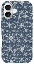 Load image into Gallery viewer, Blue Snowflakes - Phone Case