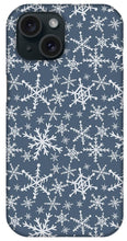 Load image into Gallery viewer, Blue Snowflakes - Phone Case