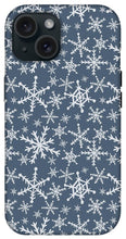 Load image into Gallery viewer, Blue Snowflakes - Phone Case