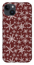 Load image into Gallery viewer, Red Snowflakes - Phone Case