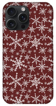 Load image into Gallery viewer, Red Snowflakes - Phone Case