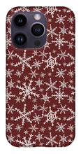 Load image into Gallery viewer, Red Snowflakes - Phone Case