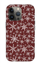 Load image into Gallery viewer, Red Snowflakes - Phone Case