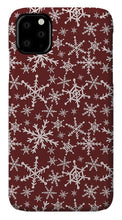 Load image into Gallery viewer, Red Snowflakes - Phone Case