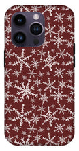 Load image into Gallery viewer, Red Snowflakes - Phone Case