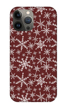 Load image into Gallery viewer, Red Snowflakes - Phone Case