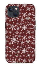 Load image into Gallery viewer, Red Snowflakes - Phone Case