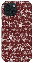 Load image into Gallery viewer, Red Snowflakes - Phone Case