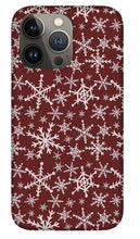 Load image into Gallery viewer, Red Snowflakes - Phone Case