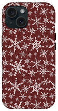 Load image into Gallery viewer, Red Snowflakes - Phone Case