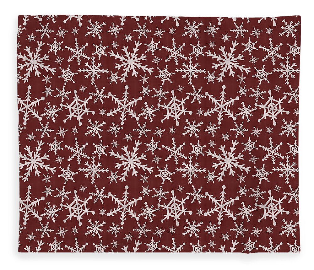 Red Snowflakes - Blanket