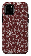 Load image into Gallery viewer, Red Snowflakes - Phone Case