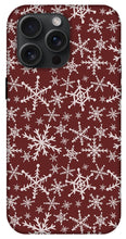 Load image into Gallery viewer, Red Snowflakes - Phone Case