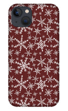 Load image into Gallery viewer, Red Snowflakes - Phone Case