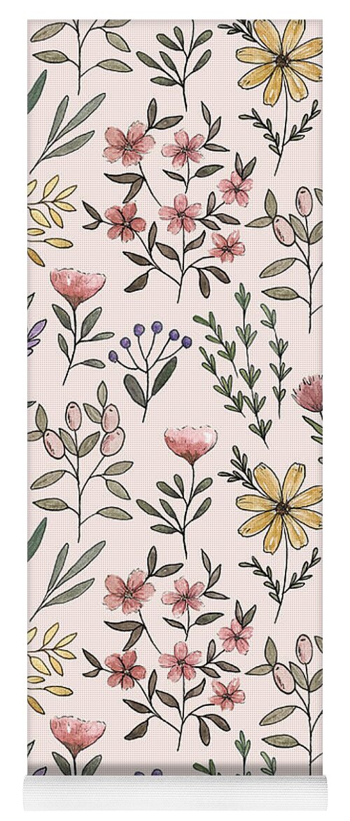 Spring Botanical Pattern - Yoga Mat