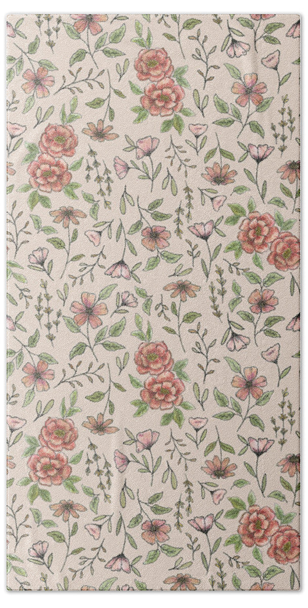 Spring Floral Pattern - Beach Towel