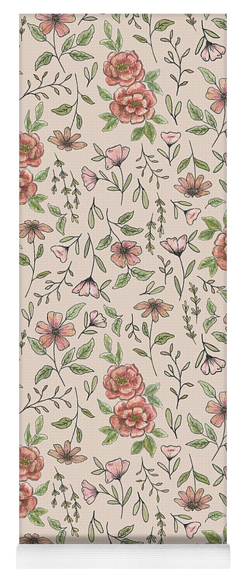 Spring Floral Pattern - Yoga Mat