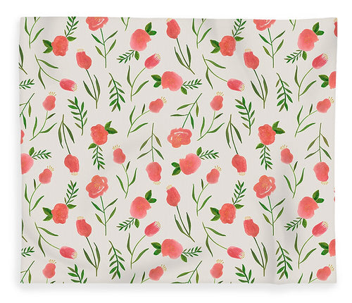 Spring Watercolor Flowers - Blanket