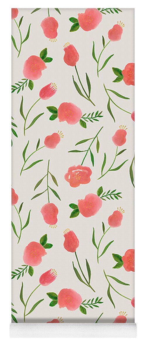 Spring Watercolor Flowers - Yoga Mat