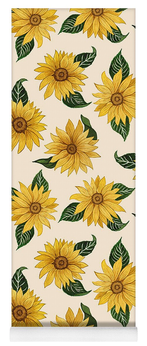 Summer Sunflower Pattern - Yoga Mat