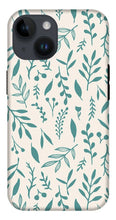 Load image into Gallery viewer, Teal Falling Leaves Pattern - Phone Case