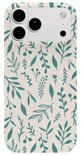Load image into Gallery viewer, Teal Falling Leaves Pattern - Phone Case