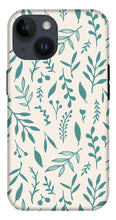 Load image into Gallery viewer, Teal Falling Leaves Pattern - Phone Case